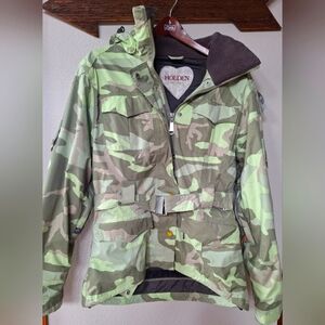 Holden Outerwear Womens Camo Ski Jacket Belted Size L